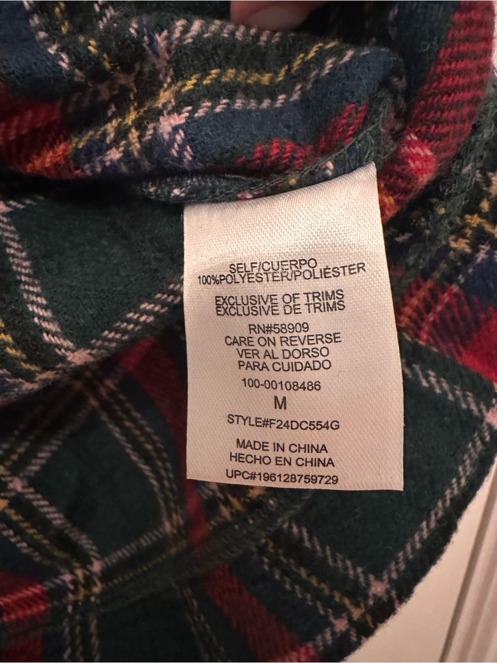 Copper Key Red & Green Plaid Long-Sleeve Girls Dress - Picture 4 of 6